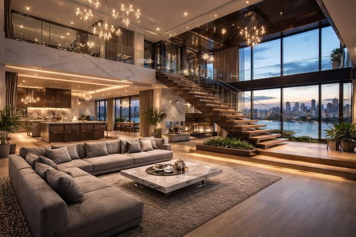 Smart Builders Luxury Living Room Architectural Interior